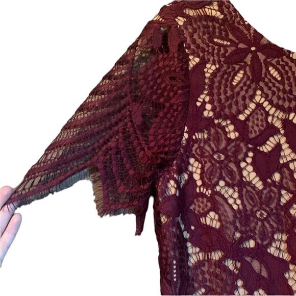 NWT! Express lined short sleeve lace tee. Size small - Picture 3 of 10